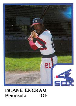 1986 ProCards Peninsula White Sox #10 Duane Engram Front