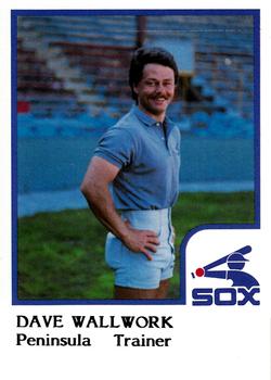 1986 ProCards Peninsula White Sox #26 Dave Wallwork Front