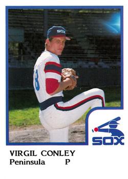 1986 ProCards Peninsula White Sox #6 Virgil Conley Front