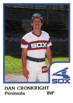 1986 ProCards Peninsula White Sox #7 Dan Cronkright Front