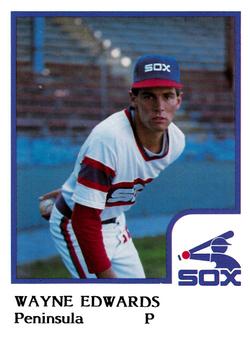 1986 ProCards Peninsula White Sox #9 Wayne Edwards Front