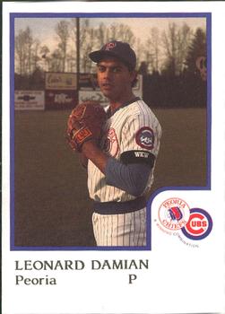 1986 ProCards Peoria Chiefs #NNO Leonard Damian Front
