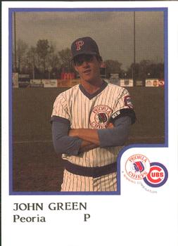1986 ProCards Peoria Chiefs #NNO John Green Front