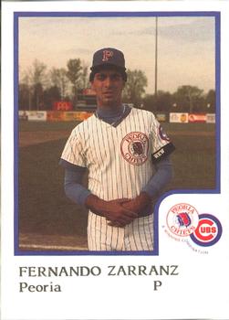 1986 ProCards Peoria Chiefs #NNO Fernando Zarranz Front