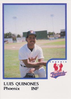 1986 ProCards Phoenix Firebirds #NNO Luis Quinones Front