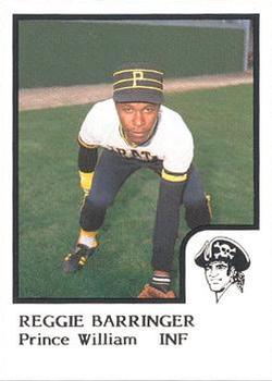 1986 ProCards Prince William Pirates #1 Reggie Barringer Front