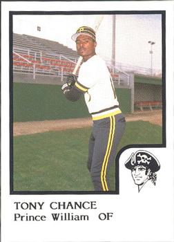 1986 ProCards Prince William Pirates #5 Tony Chance Front