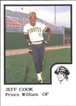 1986 ProCards Prince William Pirates #7 Jeff Cook Front