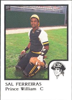 1986 ProCards Prince William Pirates #10 Sal Ferreiras Front