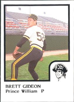 1986 ProCards Prince William Pirates #11 Brett Gideon Front