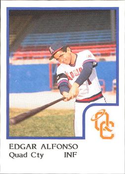 1986 ProCards Quad City Angels #1 Edgar Alfonzo Front