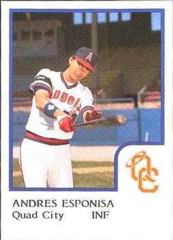 1986 ProCards Quad City Angels #10 Andres Espinoza Front