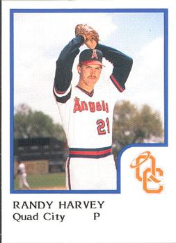 1986 ProCards Quad City Angels #14 Randy Harvey Front