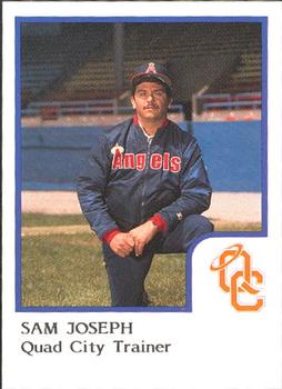 1986 ProCards Quad City Angels #16 Sam Joseph Front