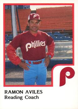 1986 ProCards Reading Phillies #1 Ramon Aviles Front