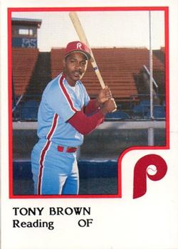 1986 ProCards Reading Phillies #4 Tony Brown Front