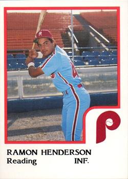 1986 ProCards Reading Phillies #9 Ramon Henderson Front