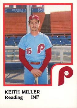 1986 ProCards Reading Phillies #17 Keith Miller Front