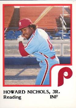 1986 ProCards Reading Phillies #19 Howard Nichols Front