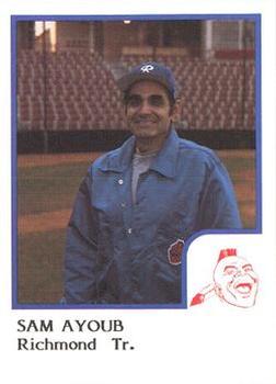 1986 ProCards Richmond Braves #1 Sam Ayoub Front