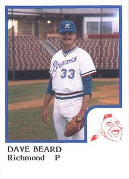 1986 ProCards Richmond Braves #2 Dave Beard Front