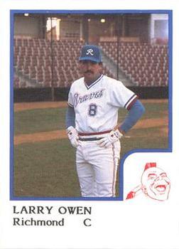 1986 ProCards Richmond Braves #15 Larry Owen Front