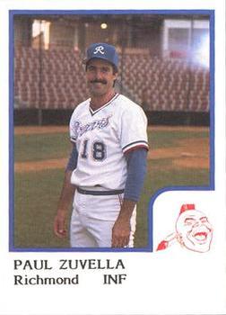 1986 ProCards Richmond Braves #26 Paul Zuvella Front