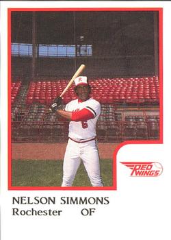 1986 ProCards Rochester Red Wings #NNO Nelson Simmons Front