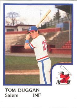1986 ProCards Salem Red Birds #6 Tom Duggan Front