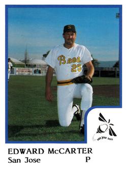 1986 ProCards San Jose Bees #12 Edward McCarter Front