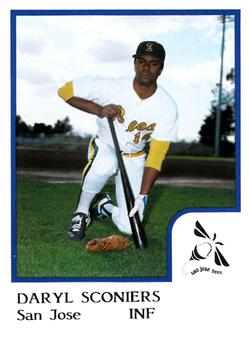 1986 ProCards San Jose Bees #18 Daryl Sconiers Front