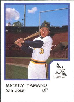 1986 ProCards San Jose Bees #24 Mickey Yamano Front