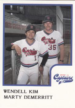 1986 ProCards Shreveport Captains #14 Wendell Kim / Marty DeMerritt Front