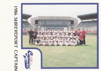1986 ProCards Shreveport Captains #28 Shreveport Captains Front