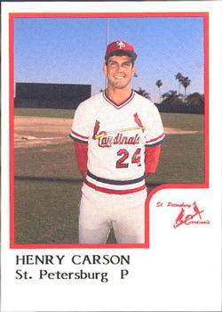 1986 ProCards St. Petersburg Cardinals #5 Henry Carson Front