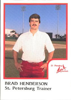 1986 ProCards St. Petersburg Cardinals #10 Brad Henderson Front