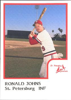 1986 ProCards St. Petersburg Cardinals #15 Ronald Johns Front