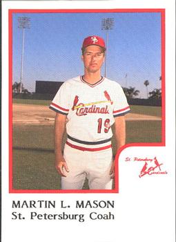 1986 ProCards St. Petersburg Cardinals #18 Martin L. Mason Front