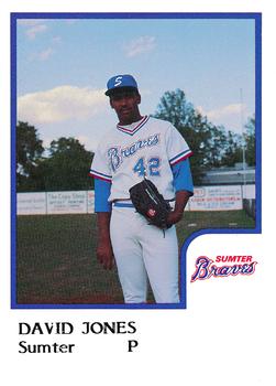 1986 ProCards Sumter Braves #14 David Jones Front
