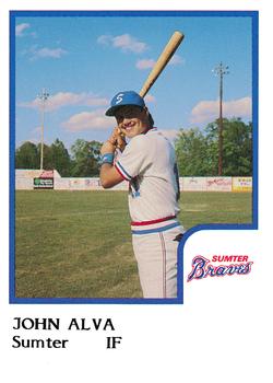 1986 ProCards Sumter Braves #2 John Alva Front
