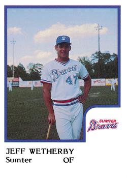1986 ProCards Sumter Braves #30 Jeff Wetherby Front