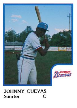 1986 ProCards Sumter Braves #4 Johnny Cuevas Front