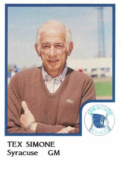 1986 ProCards Syracuse Chiefs #NNO Tex Simone Front