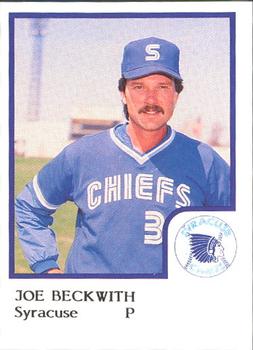 1986 ProCards Syracuse Chiefs #NNO Joe Beckwith Front