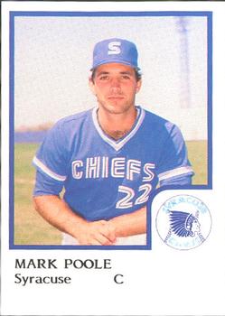 1986 ProCards Syracuse Chiefs #NNO Mark Poole Front