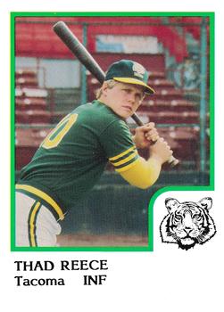1986 ProCards Tacoma Tigers #18 Thad Reece Front