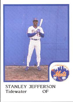 1986 ProCards Tidewater Tides (Mets Logo) #NNO Stan Jefferson Front
