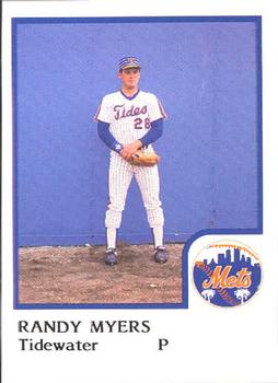 1986 ProCards Tidewater Tides (Mets Logo) #NNO Randy Myers Front