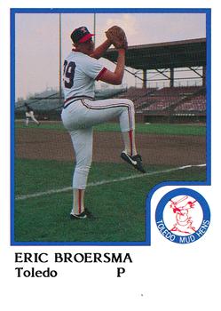 1986 ProCards Toledo Mud Hens #3 Eric Broersma Front
