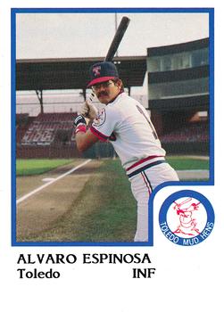 1986 ProCards Toledo Mud Hens #9 Alvaro Espinoza Front